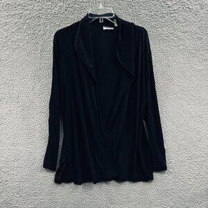 Chicos‎ Travelers Womens Cardigan 3 Extra Large Open Front Long Sleeve Slinky